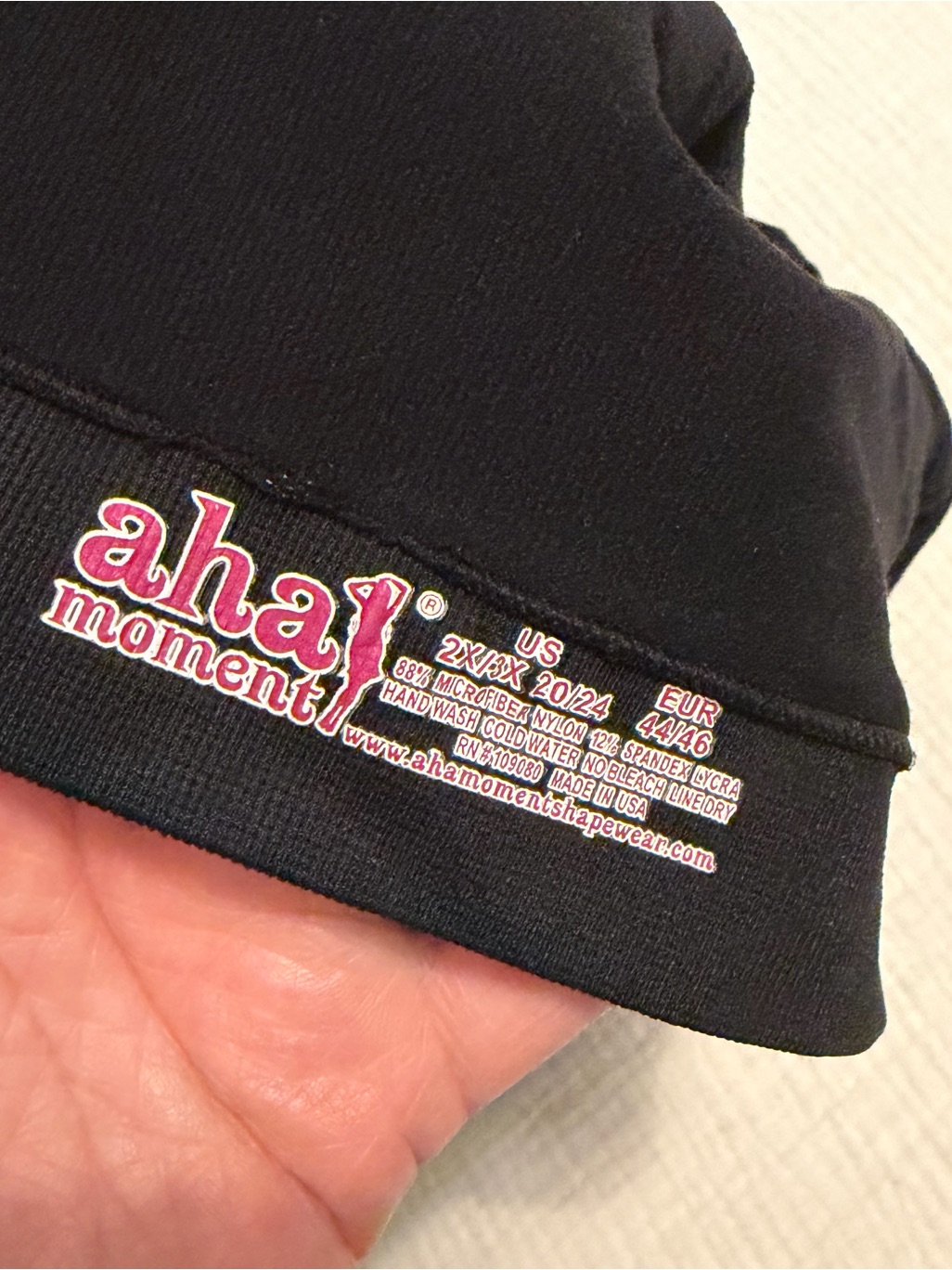 Aha Moment Shapewear Black Underwire Bra 2x/3x Euro 44/46 — image 5 of 5